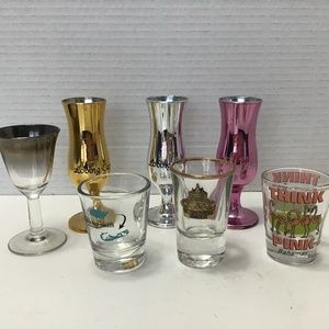 7 Various Vintage Shot Glasses